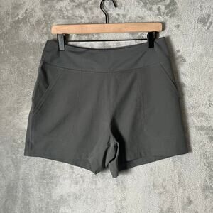 Patagonia Women’s M Happy Hike Shorts 4” Tan Outdoors Hiking Classic Forge Grey